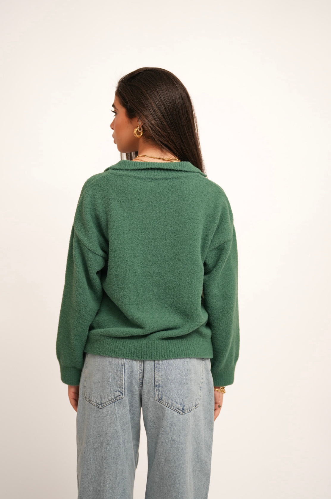 Green Knit-Wear Sweater