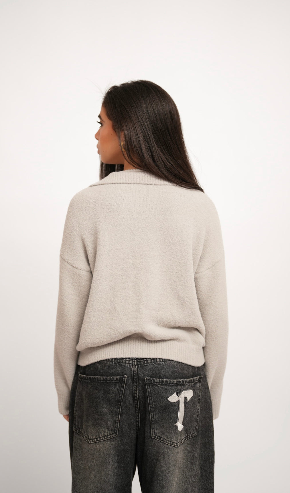 Grey Knit-Wear Sweater