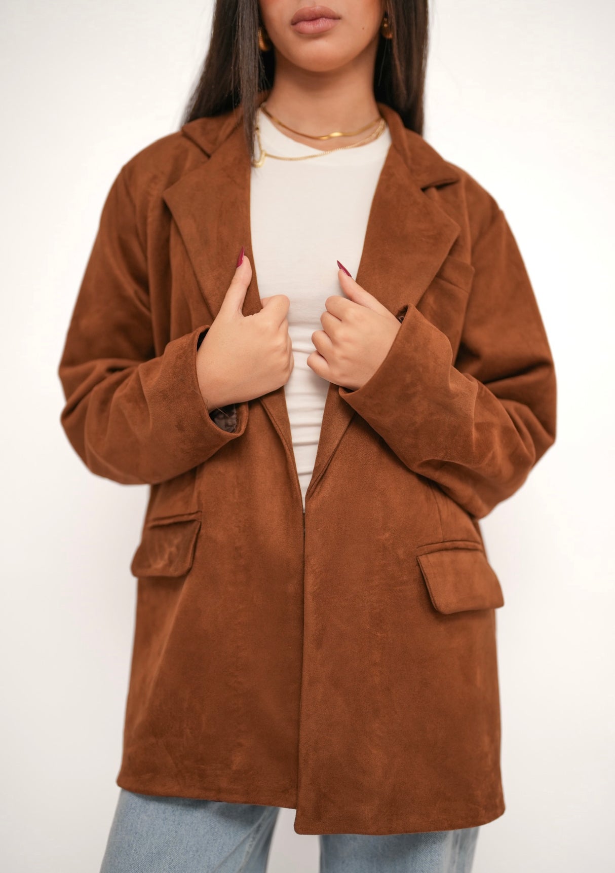 Brown Suede Blazer