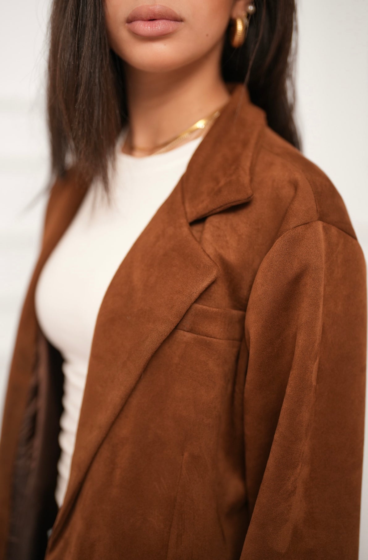 Brown Suede Blazer