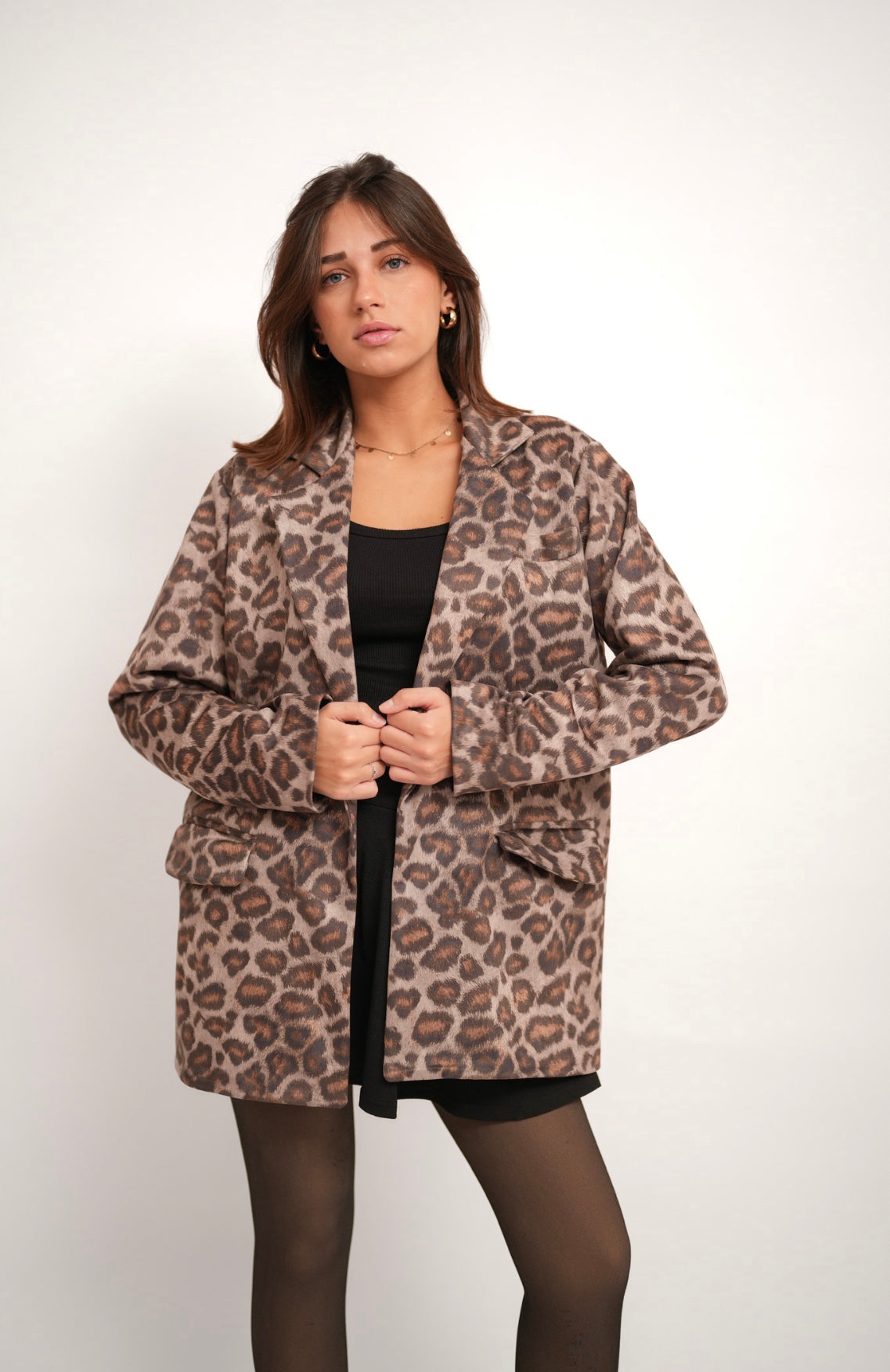 Leopard Suede Blazer