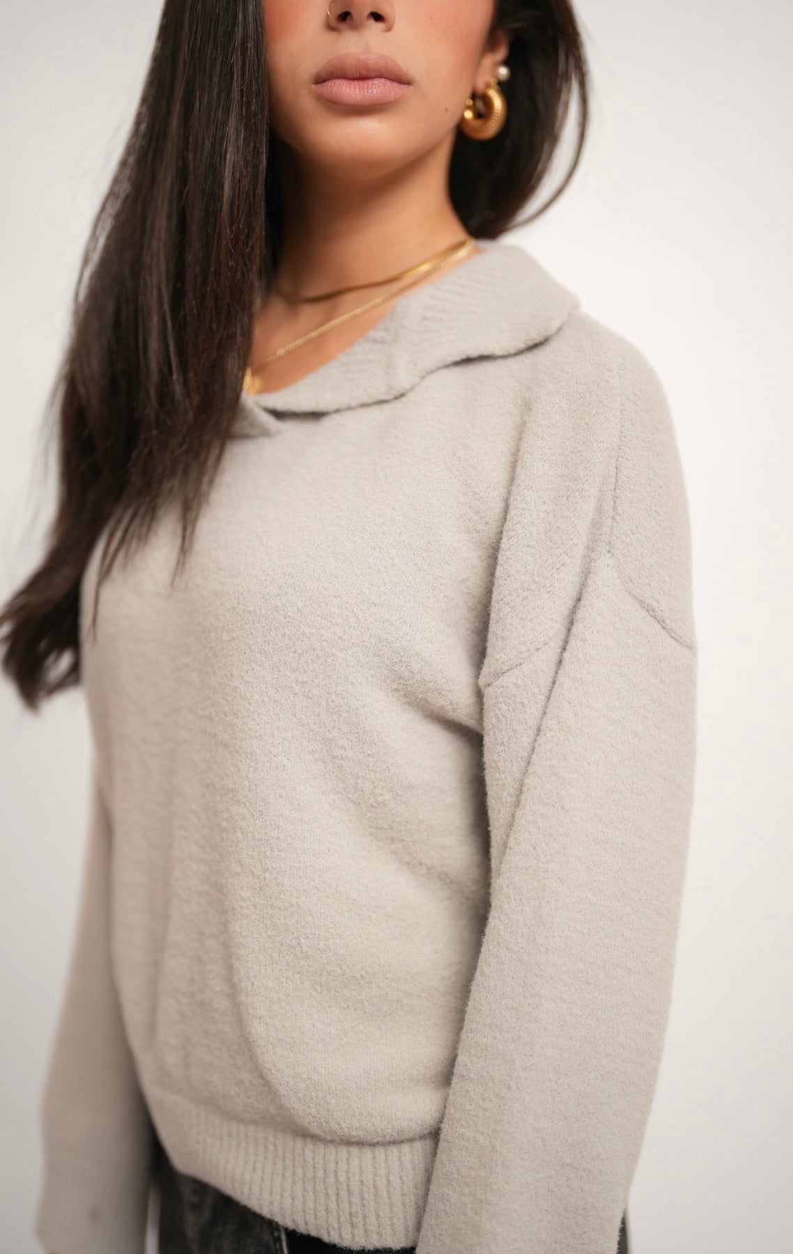 Grey Knit-Wear Sweater